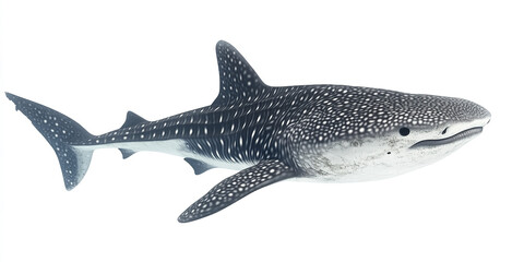 Fototapeta premium massive whale shark gliding forward with its spotted body