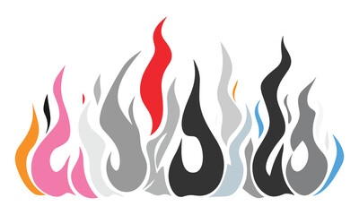 Abstract Colorful Flame Design