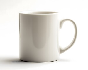 Obraz premium Empty White Ceramic Mug