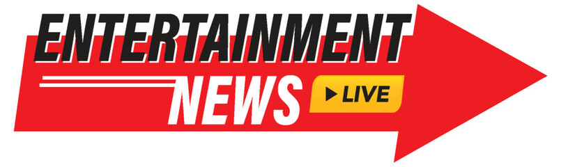 Obraz premium Entertainment News Live Arrow Graphic