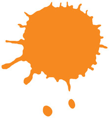 Vibrant Orange Paint Splash Illustration