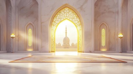 Unique 3D Islamic Background Perfect for Ramadan Celebrations