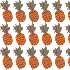 Illustration on theme of bright pattern pineapple print