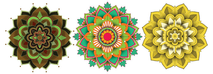 Colorful Mandala Patterns in Harmony