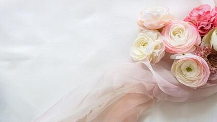 美しい花のコピースペース、フォトジェニックなフレーム