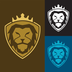 Obraz premium Lion head vector logo design