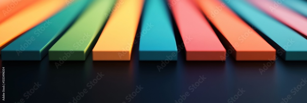 Poster Dynamic Color Gradient Visualization Minimalist Progressive Data Layers Showcasing Creative Analytics and Modern Design Innovation in Business Intelligence