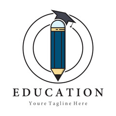 Education vector logo design