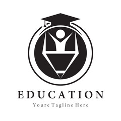 Education vector logo design