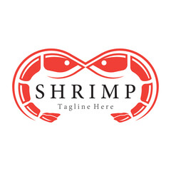 Two shrimp vector logo design