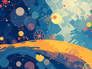 Obraz premium Illustration of an abstract background