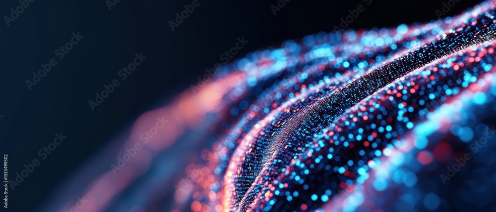 Aufkleber Quantum Digital Flow Immersive AI-Driven Data Visualization Revealing Cutting-Edge Network Dynamics in Futuristic Tech Environments
