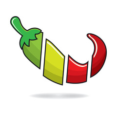 Stylized Red Chili Pepper Illustration
