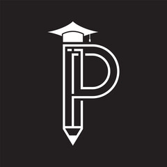 Letter P and Pencil