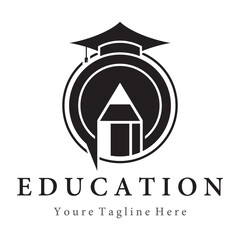 Education vector logo design