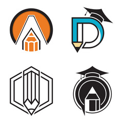 Education vector logo design