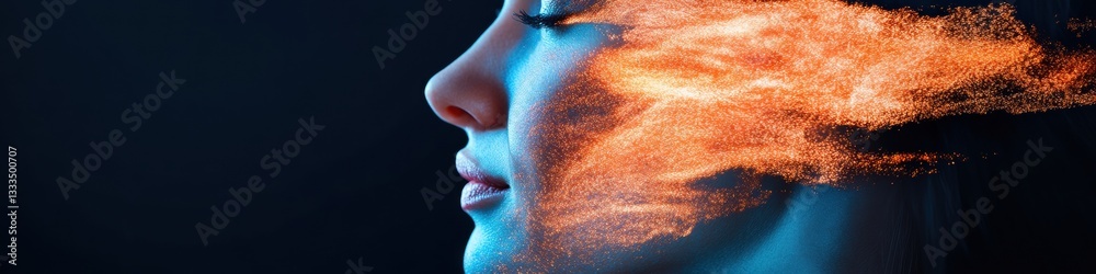 Poster Quantum Neuromorphic Design Futuristic Digital Identity Visualization with AI-Powered Neural Mapping and Immersive Data Stream Aesthetics for Next-Gen Media Intelligence