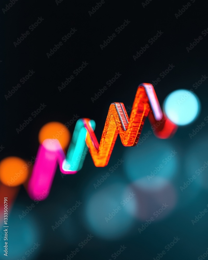 Poster neon quantum flow vibrant digital visualization of next-gen data dynamics, cutting-edge technologica