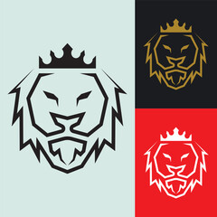 Lion head vector logo design
