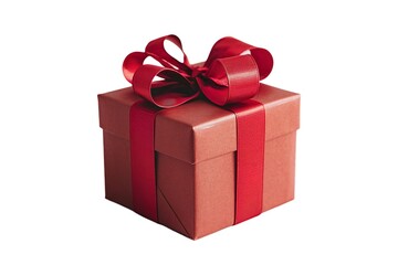 A photo of a red gift box