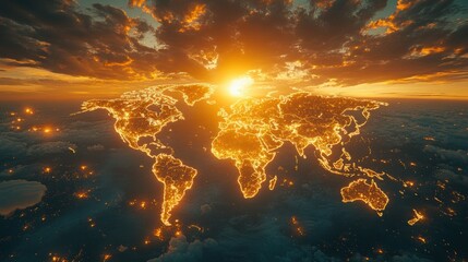 Global Network Sunset View
