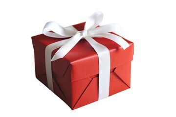 Obraz premium A photo of a red gift box