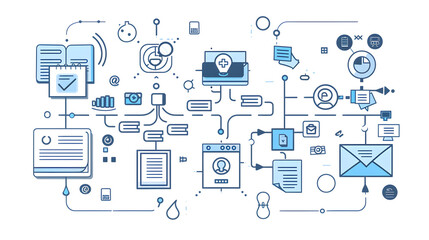Illustration of a Sequential UX Design Process Steps: From Start to Finish