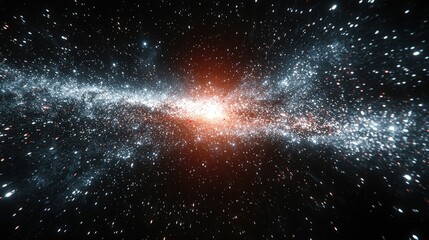 Stunning Cosmic Nebula with Glowing Stars and Vibrant Colors in Deep Space Environment
