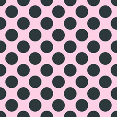 Polka Dot Pattern – Pink and Black Retro Style