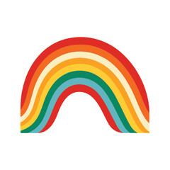 Colorful Rainbow Wave Design retro  t-shirt design. 