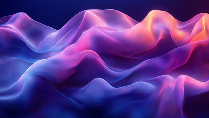 Obraz premium Elegant Abstract Purple and Blue Flowing Lines Background for Technology Design.