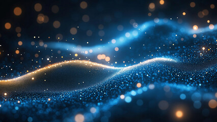 Abstract White and Blue Dot Gradient Technology Background Design.