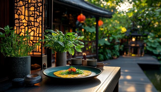 Experience the Authentic Flavors of Thailand Sizzling Thai Omelette Recipe Discover the culinary secrets behind creating the perfect Thai omelette on a hot plate, with aromatic herbs that will fill