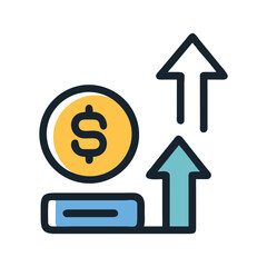 Financial Growth and Investment Icon – Business Success with Dollar Sign