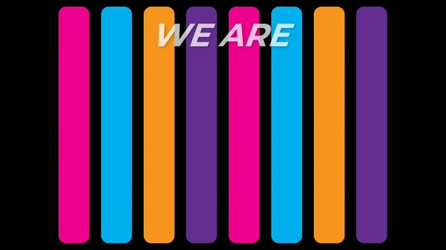 colorful animation job vacancy info green screen background