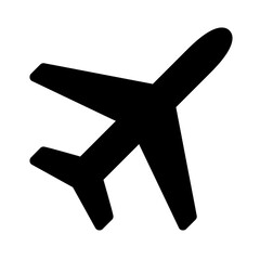 A Bold Black Silhouette Of An Airplane Soaring Through The Sky, A Simple Yet Powerful Symbol Of Travel And Adventure Isolated on Transparent Background, Airplane Black Illustration