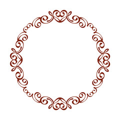 1066.eps  round frame made of hearts