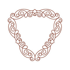 1044.eps  vintage frame with hearts