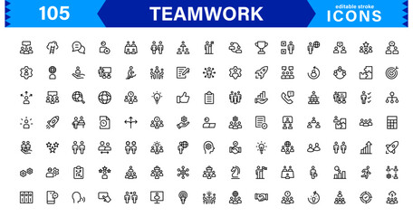 Teamwork and Collaboration Icon Pack. Clean, Scalable Icons for Teamwork, Cooperation, Group Projects, and Leadership