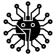 Modern Artificial Intelligence Symbols for Digital and Tech Projects