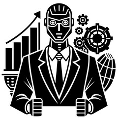 Modern Artificial Intelligence Symbols for Digital and Tech Projects