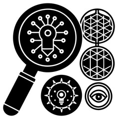 Modern Artificial Intelligence Symbols for Digital and Tech Projects
