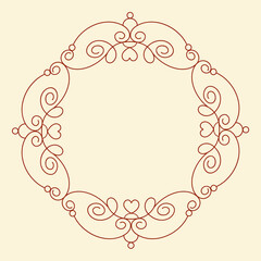 1024.eps  vintage frame with floral ornament