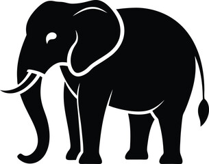 Elephant Silhouette Vector Design, Elephant Icon