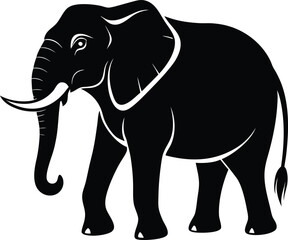 Elephant Silhouette Vector Design, Elephant Icon