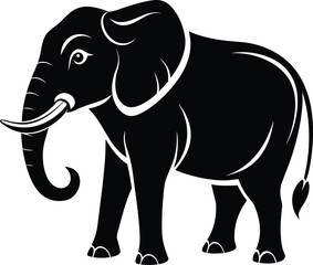 Elephant Silhouette Vector Design, Elephant Icon