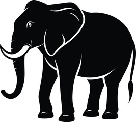 Obraz premium Elephant Silhouette Vector Design, Elephant Icon