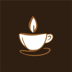 Obraz premium love coffee beans heart abstract logo