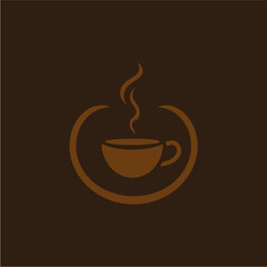 love coffee beans heart abstract logo