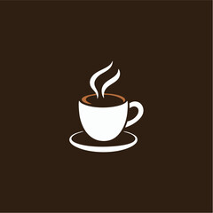 love coffee beans heart abstract logo